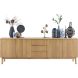 Dressoir Arrosto eikenhout 76x225x45 cm light roast