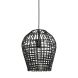 Hanglamp Scarperio rond 31 cm rotan zwart