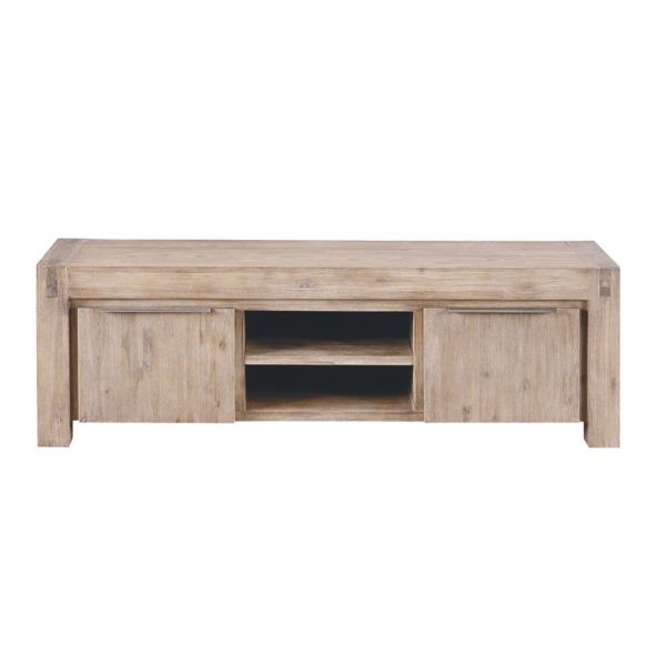 TV-meubel Salzburg (160 Cm) acaciahout smoked white brushed